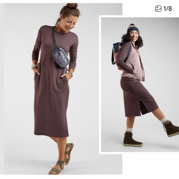 Title Nine Uprising Dress Lavender Size Large Sporty Atheisure Travel Cozy - Picture 2 of 14